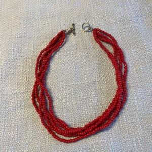 Silpada 5-Strand Red Beaded Necklace